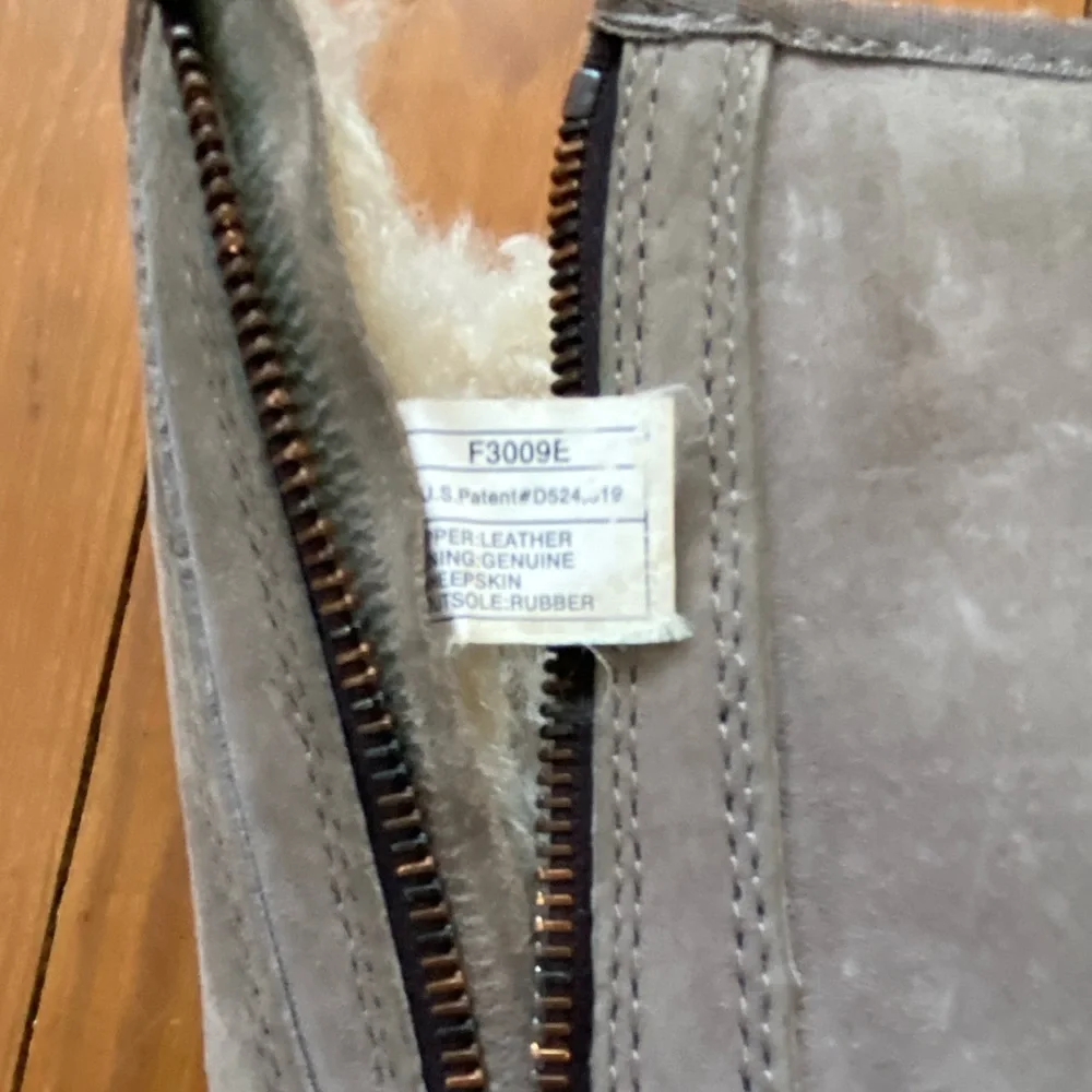UGG Alber Gray Water-Resistant Side Zip Winter Boots - Size 9
